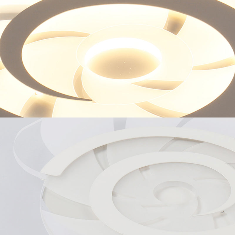 Acrylic Snail Shell Ceiling Light Animal LED Flushmount Light in White for Kid Bedroom Clearhalo 'Ceiling Lights' 'Close To Ceiling Lights' 'Close to ceiling' 'Flush mount' Lighting' 192668