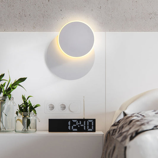 Circular LED Wall Light Contemporary Acrylic Sconce Light for Kitchen Child Bedroom Clearhalo 'Wall Lamps & Sconces' 'Wall Lights' Lighting' 192676