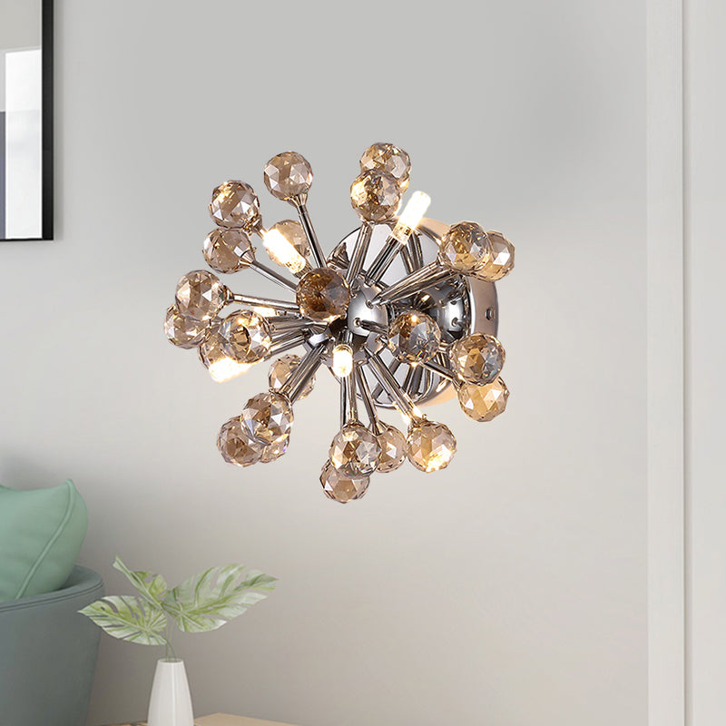 Sputnik Flushmount Light Crystal Ball Ceiling Light in Polished Chrome Clearhalo 'Modern wall lights' 'Modern' 'Wall Lamps & Sconces' 'Wall Lights' Lighting' 1927207
