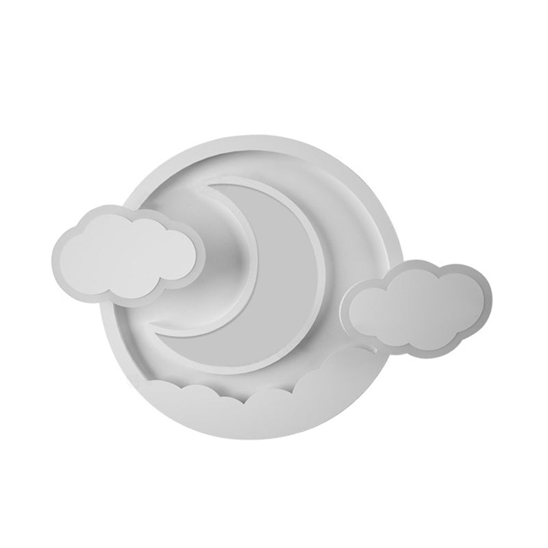 Cartoon White LED Ceiling Mount Light Cloud Deco Acrylic Ceiling Fixture for Boys Girls Bedroom Clearhalo 'Ceiling Lights' 'Close To Ceiling Lights' 'Close to ceiling' 'Flush mount' Lighting' 192724