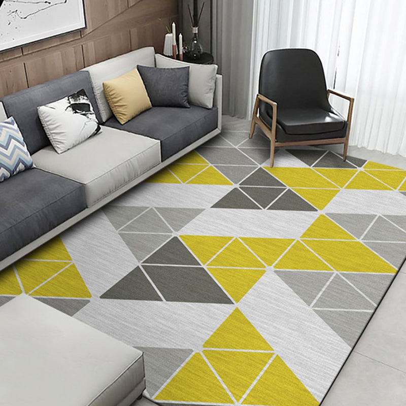 Special Geometrical Colorblock Rug Bright Modern Style Rug Polypropylene Stain Resistant Machine Wash Carpet for Home Grey Clearhalo 'Area Rug' 'Modern' 'Rugs' Rug' 1927642