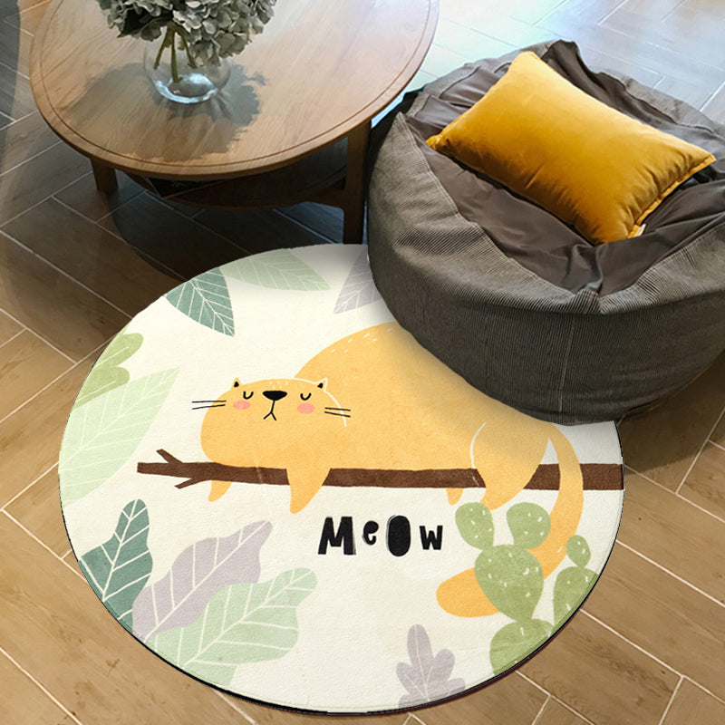 Adorable Animal Indoor Rug Soft Color Cartoon Carpet Polypropylene Machine Washable Rug for Kids Room Clearhalo 'Area Rug' 'Rug' 1927683