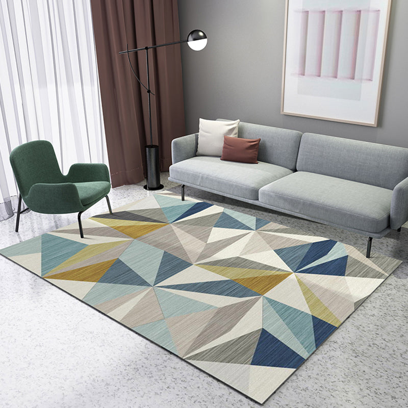 Soft Color House Interior Rug Modern Pencil Sketch Geometric Print Carpet Polyester Stain-Proof Anti-Slip Rug Grey Clearhalo 'Area Rug' 'Modern' 'Rugs' Rug' 1927763