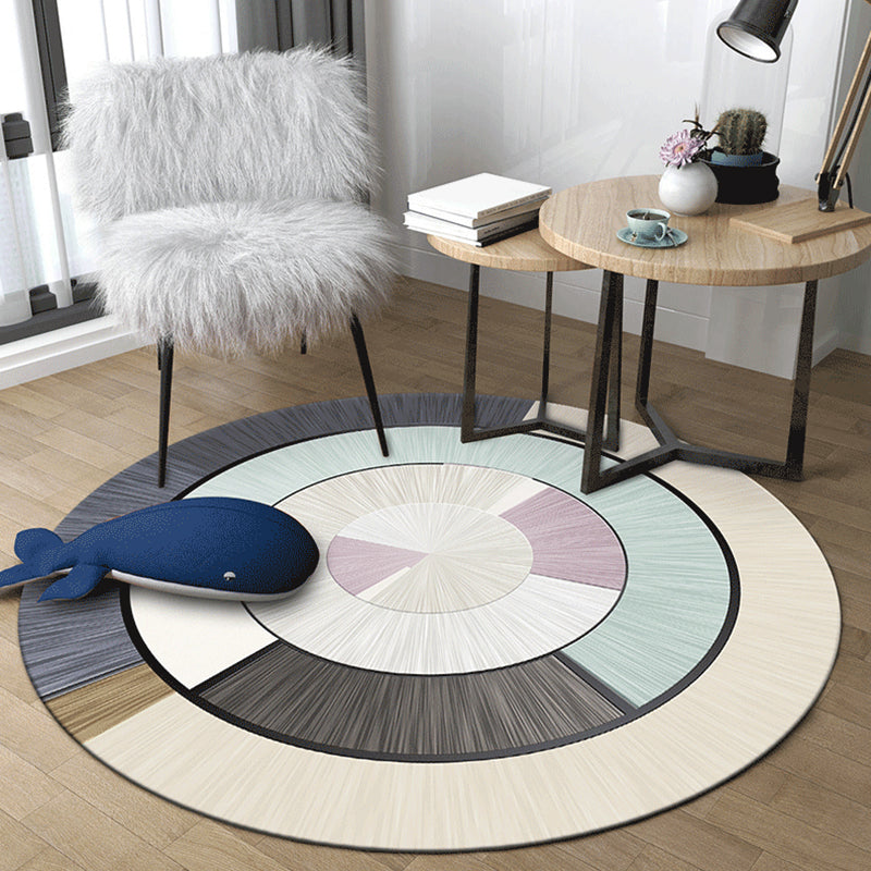 Pastel Dorm Room Rug Nordic Geometric Shapes Area Carpet Polypropylene Non-Slip Backing Indoor Rug Beige Clearhalo 'Area Rug' 'Modern' 'Rugs' Rug' 1927872