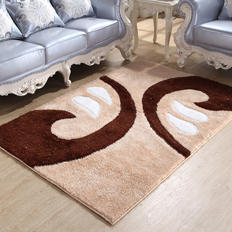 Trendy Minimalist Rug Dark Color Bubbles Area Carpet Pet Friendly Anti-Slip Backing Rug for Home Ivory Clearhalo 'Area Rug' 'Modern' 'Rugs' Rug' 1927984