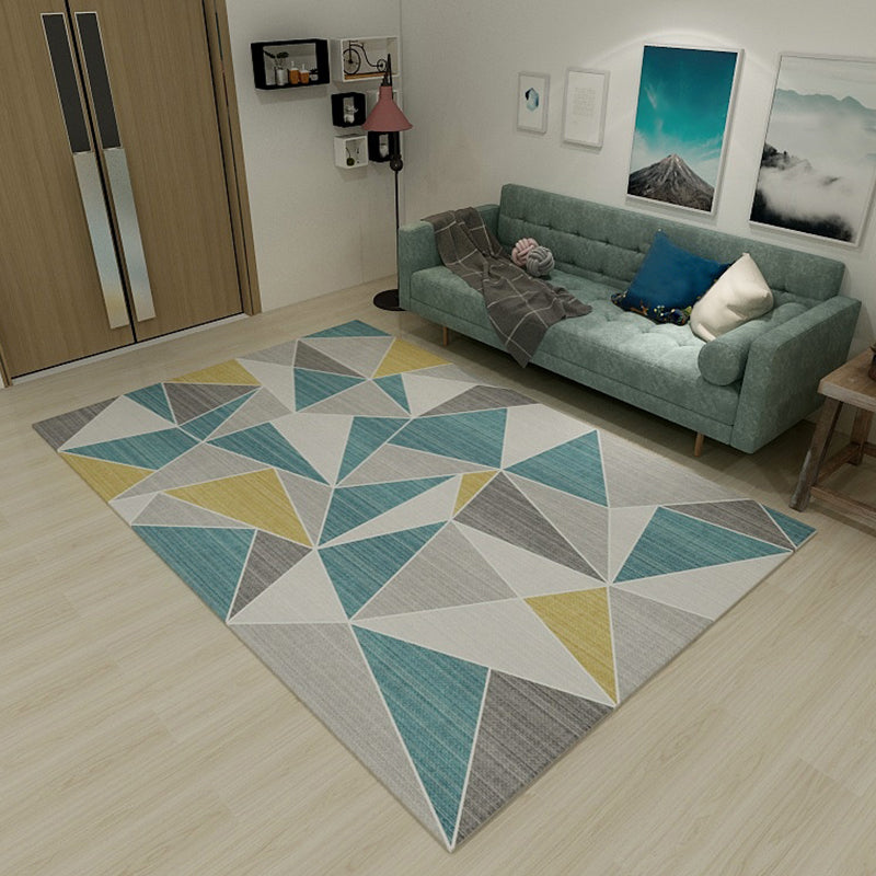 Pastel Colorblock Puzzle Rug Polypropylene Contemporary Rug Stain Resistant Area Carpet for Family Room Yellow Clearhalo 'Area Rug' 'Modern' 'Rugs' Rug' 1928076