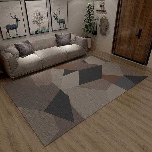 Enchanting Tangram Design Geometric Rug Multi-Color Bold Rug Synthetics Easy Care Carpet for Home Decor Blue Clearhalo 'Area Rug' 'Modern' 'Rugs' Rug' 1928086