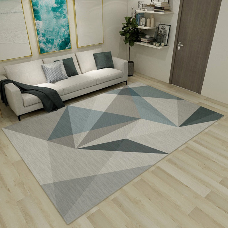 Light Color Triangle Patchwork Rug Polyester Modern Style Carpet Machine Wash Rug for Sitting Room Grey Clearhalo 'Area Rug' 'Modern' 'Rugs' Rug' 1928098