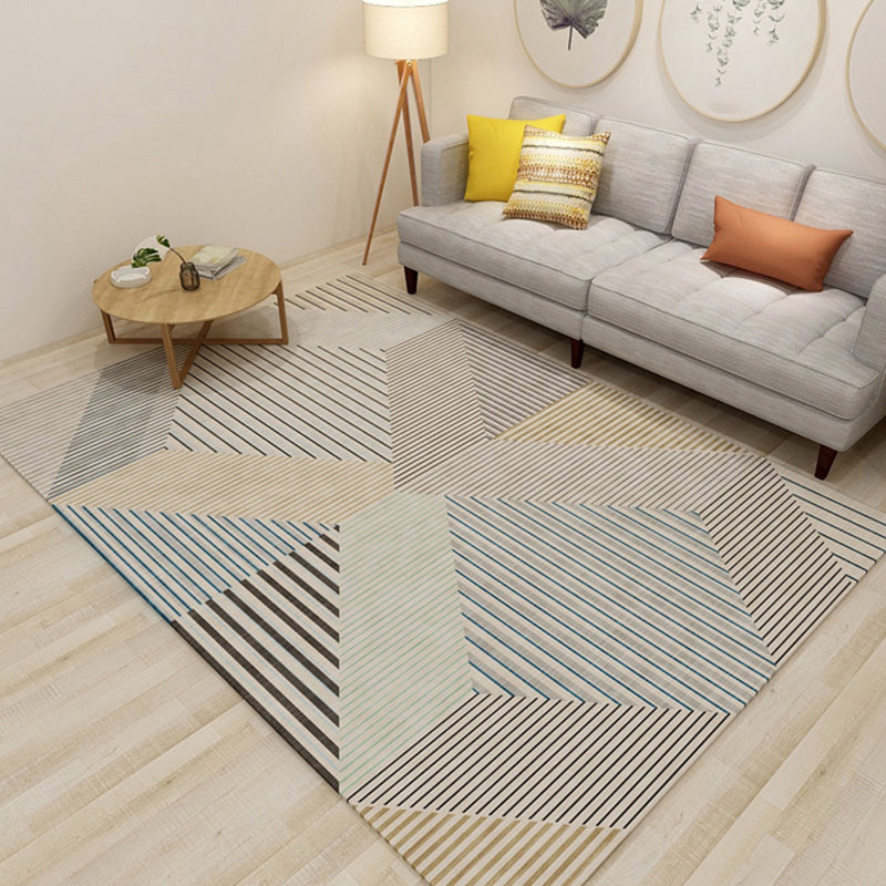 Aesthetics Modernist Rug Soft Color Geometrical Patterned Carpet Stain Resistant Rug for Home Grey Clearhalo 'Area Rug' 'Modern' 'Rugs' Rug' 1928110