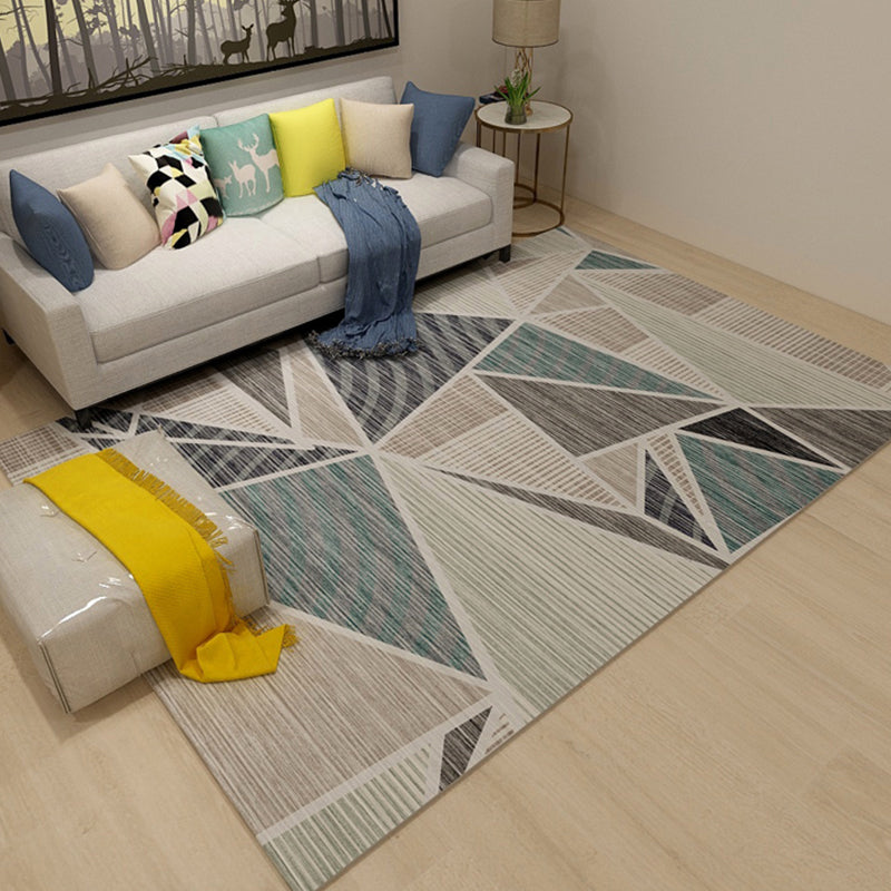 Aesthetics Modernist Rug Soft Color Geometrical Patterned Carpet Stain Resistant Rug for Home Light Gray Clearhalo 'Area Rug' 'Modern' 'Rugs' Rug' 1928116