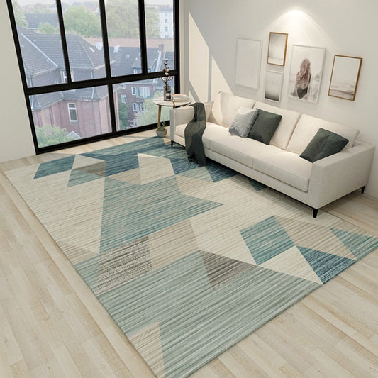 Aesthetics Modernist Rug Soft Color Geometrical Patterned Carpet Stain Resistant Rug for Home Blue Clearhalo 'Area Rug' 'Modern' 'Rugs' Rug' 1928118