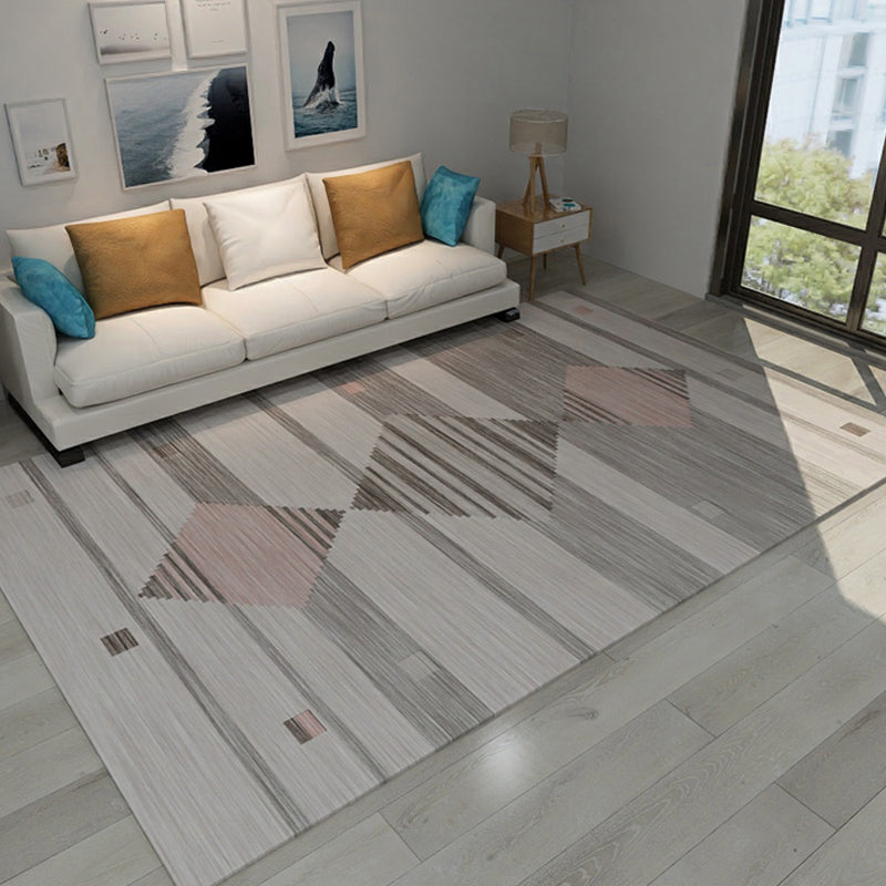 Aesthetics Modernist Rug Soft Color Geometrical Patterned Carpet Stain Resistant Rug for Home Light Blue Clearhalo 'Area Rug' 'Modern' 'Rugs' Rug' 1928119