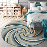 Modern Living Room Rug in Blue Abstract Swirling Print Rug Polyester Stain-Resistant Area Rug Blue Clearhalo 'Area Rug' 'Modern' 'Rugs' Rug' 1928185