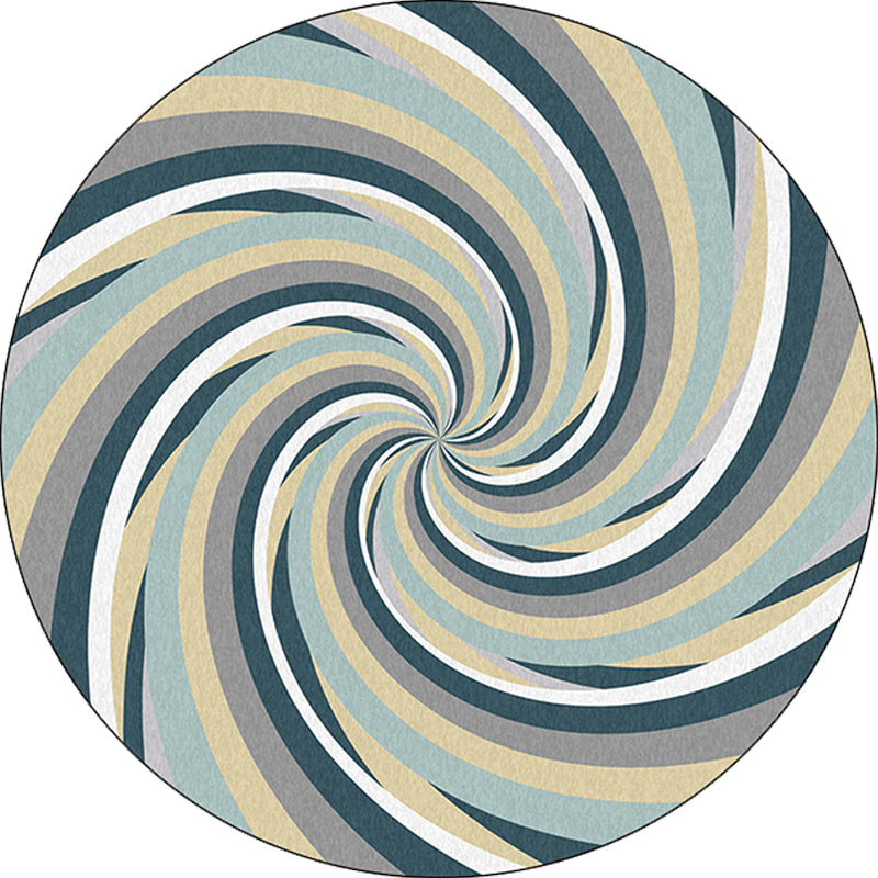 Modern Living Room Rug in Blue Abstract Swirling Print Rug Polyester Stain-Resistant Area Rug Clearhalo 'Area Rug' 'Modern' 'Rugs' Rug' 1928187