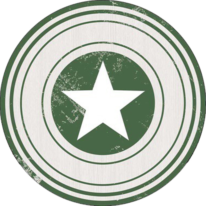 Brown and Green Bedroom Rug Modern Graphics Star Circle Pattern Area Rug Polyester Washable Carpet Clearhalo 'Area Rug' 'Modern' 'Rugs' Rug' 1928315