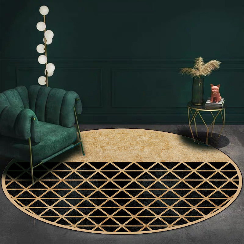 Nordic Modern Rug in Brown and Black Geometric Triangle Pattern Rug Polyester Pet Friendly Carpet for Home Decoration Clearhalo 'Area Rug' 'Modern' 'Rugs' Rug' 1928346