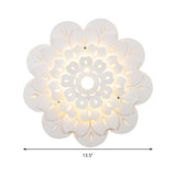 Child Bedroom Floral Wall Sconce Acrylic Kids Pretty White Eye-Caring LED Wall Lamp Clearhalo 'Wall Lamps & Sconces' 'Wall Lights' Lighting' 192874