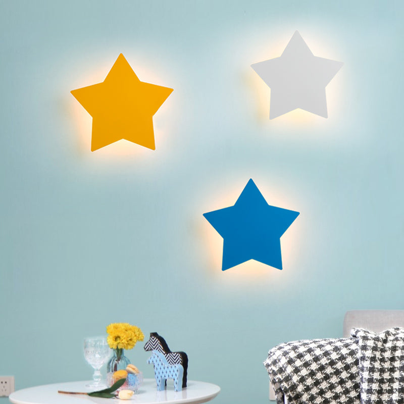 Contemporary Slim Panel Star Sconce Lamp Wooden LED Wall Light for Corridor Kitchen Clearhalo 'Wall Lamps & Sconces' 'Wall Lights' Lighting' 192978