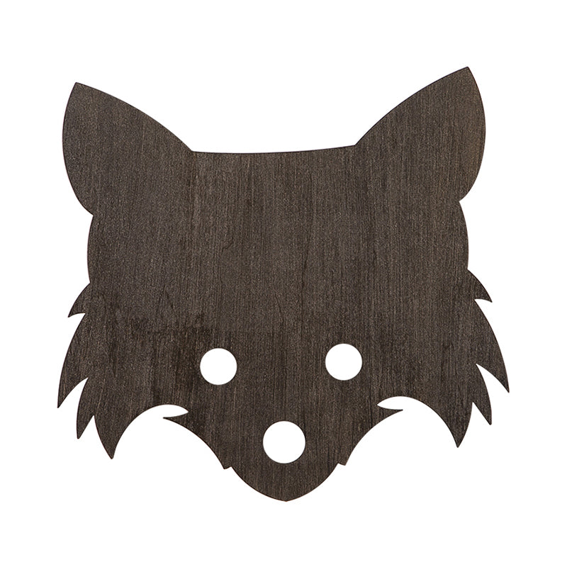 Wood Fox Shaped Wall Lamp Led Cartoon Style Brown Wall Lighting for Kids Bedroom Clearhalo 'Wall Lamps & Sconces' 'Wall Lights' Lighting' 193012