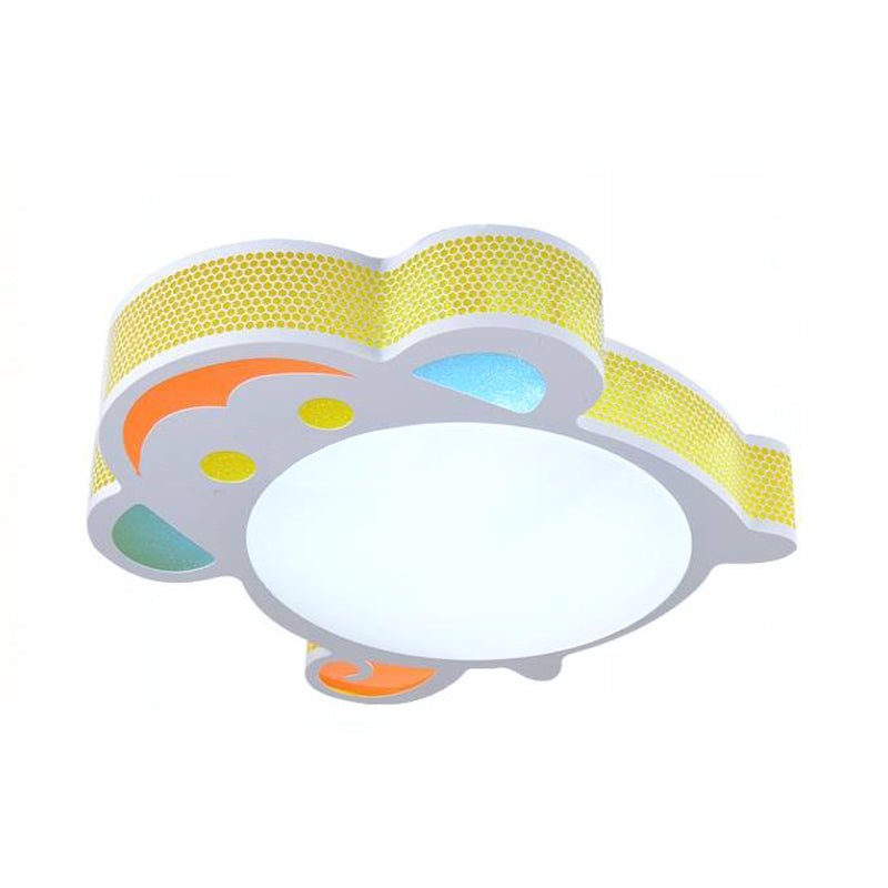 Modern Animal Flush Mount Ceiling Light Acrylic Ceiling Light Fixture in White for Kindergarten Clearhalo 'Ceiling Lights' 'Close To Ceiling Lights' 'Close to ceiling' 'Flush mount' Lighting' 193028