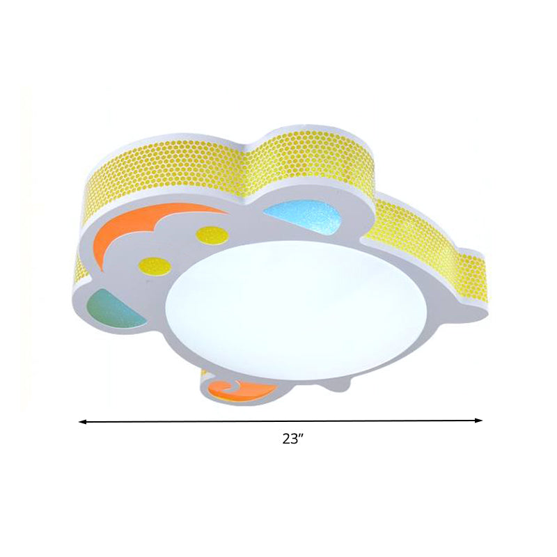 Modern Animal Flush Mount Ceiling Light Acrylic Ceiling Light Fixture in White for Kindergarten Clearhalo 'Ceiling Lights' 'Close To Ceiling Lights' 'Close to ceiling' 'Flush mount' Lighting' 193029