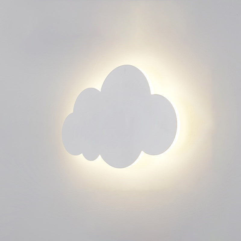 Plastic Cloud Slim Wall Sconce Modern Style LED Wall Sconce in White for Kids Bedroom White Clearhalo 'Wall Lamps & Sconces' 'Wall Lights' Lighting' 193114