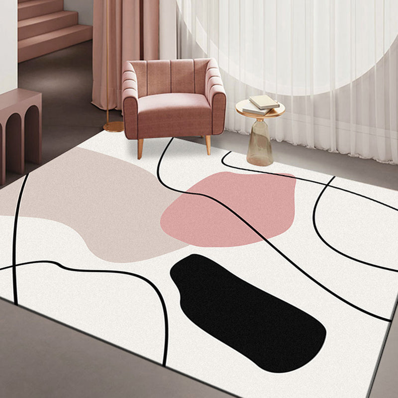 Minimalism Parlor Rug Multi-Color Colorblock Indoor Rug Polyester Anti-Slip Backing Machine Washable Carpet Dark Brown Clearhalo 'Area Rug' 'Rug' 1932765