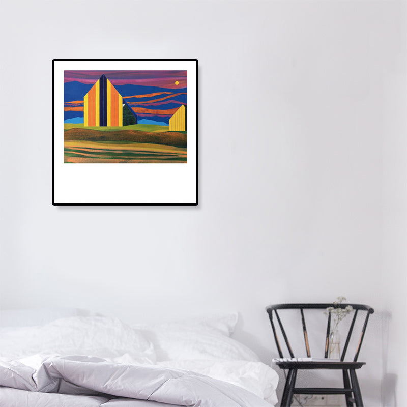 Contemporary Oil Painting House Canvas Dark Color Bedroom Wall Art, Multiple Sizes Clearhalo 'Arts' 'Canvas Art' 1933179