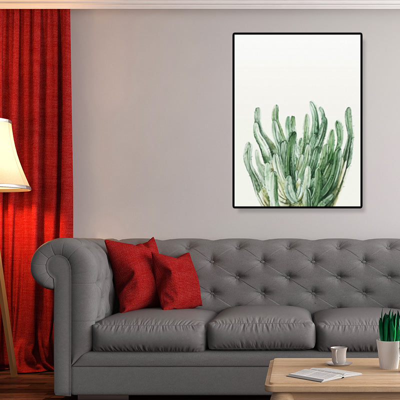 Minimalistic Botanics Canvas Print Soft Color Textured Wall Art for Kitchen, Multiple Sizes Dark Green Clearhalo 'Art Gallery' 'Canvas Art' 'Contemporary Art Gallery' 'Contemporary Art' 'Minimalism' 'Minimalist Art Gallery' 'Scandinavian' Arts' 1933316