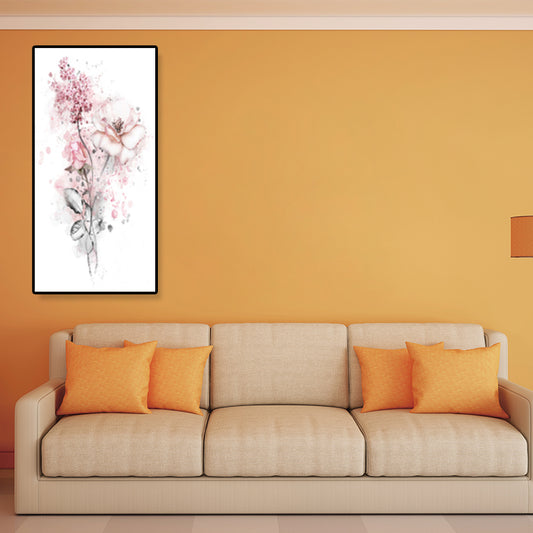 Pink Blossoming Flower Art Print Textured French Country Foyer Wall Decor, Multiple Sizes Clearhalo 'Arts' 'Canvas Art' 1933450