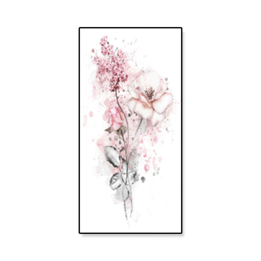 Pink Blossoming Flower Art Print Textured French Country Foyer Wall Decor, Multiple Sizes Clearhalo 'Arts' 'Canvas Art' 1933451