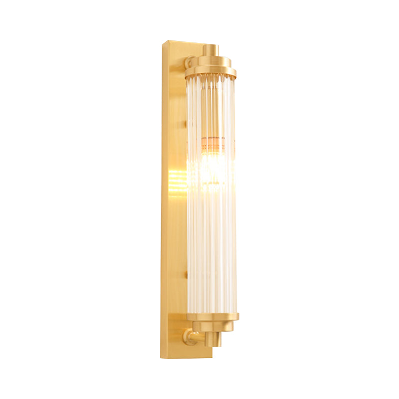 Cylinder Living Room Wall Light Fixture Clear Crystal Pipes LED Contemporary Wall Lighting Clearhalo 'Modern wall lights' 'Modern' 'Wall Lamps & Sconces' 'Wall Lights' Lighting' 1933557