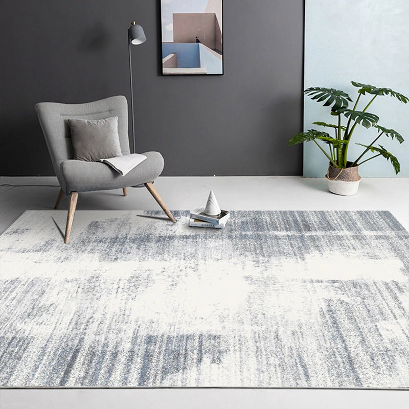 Stylish Abstract Rug Grey Industrial Rug Polyester Pet Friendly Washable Non-Slip Area Rug for Bedroom Grey Clearhalo 'Area Rug' 'Modern' 'Rugs' Rug' 1933774