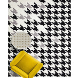 Modernist Houndstooth Pattern Rug White and Black Polyester Rug Non-Slip Pet Friendly Washable Are Rug for Bedroom Clearhalo 'Area Rug' 'Modern' 'Rugs' Rug' 1933782