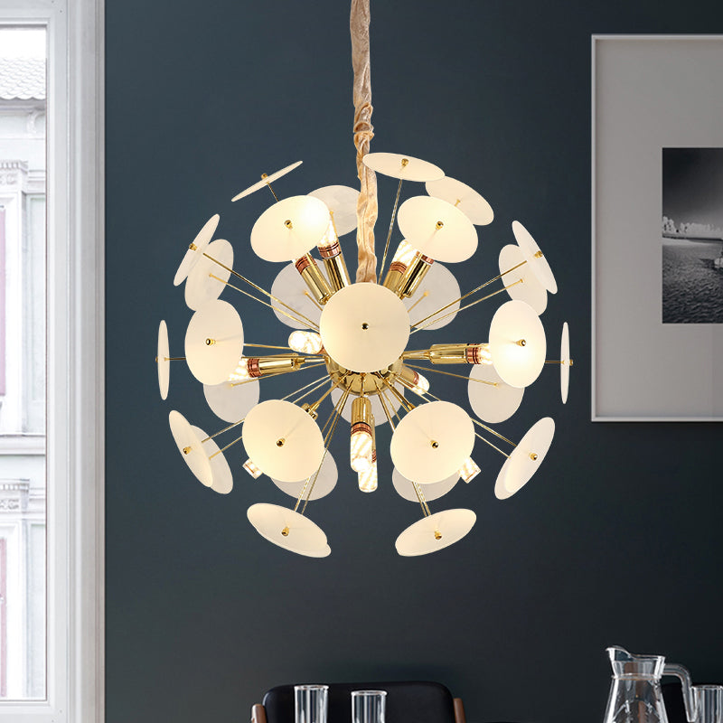 Sputnik Bedroom Ceiling Chandelier Metal 12-Bulb Modernist Hanging Ceiling Light in Grey/White/Blue Clearhalo 'Ceiling Lights' 'Chandeliers' Lighting' options 1933803