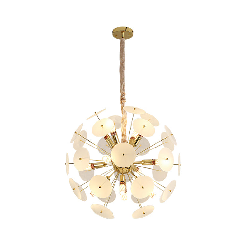 Sputnik Bedroom Ceiling Chandelier Metal 12-Bulb Modernist Hanging Ceiling Light in Grey/White/Blue Clearhalo 'Ceiling Lights' 'Chandeliers' Lighting' options 1933806