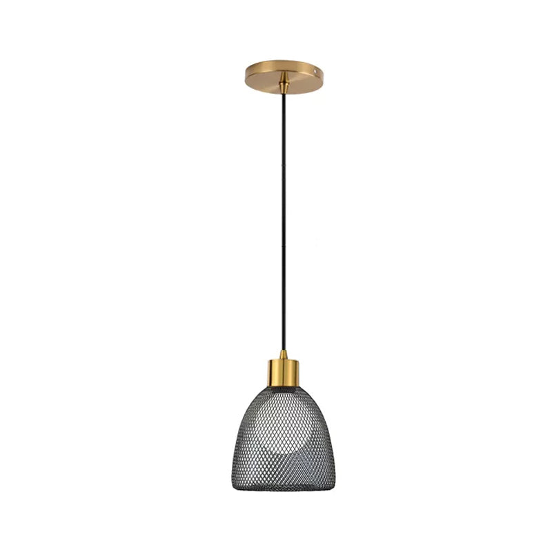 Metallic Bell Hanging Light Fixture Modernist 1 Bulb Black/White Pendant Lighting for Dining Room Clearhalo 'Ceiling Lights' 'Modern Pendants' 'Modern' 'Pendant Lights' 'Pendants' Lighting' 1933832