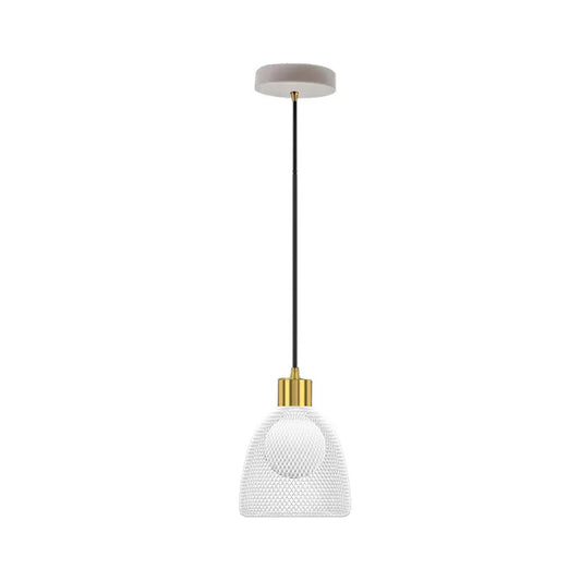 Metallic Bell Hanging Light Fixture Modernist 1 Bulb Black/White Pendant Lighting for Dining Room White Clearhalo 'Ceiling Lights' 'Modern Pendants' 'Modern' 'Pendant Lights' 'Pendants' Lighting' 1933834
