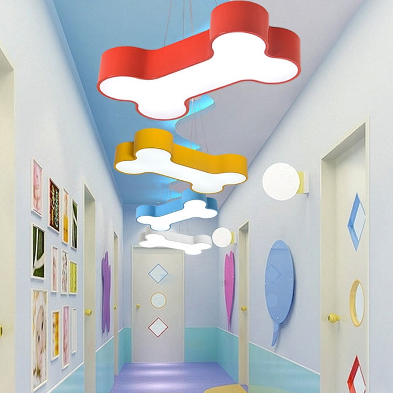 Yellow Bone Ceiling Suspension Lamp Kids LED Acrylic Pendant Chandelier for Kindergarten Yellow Clearhalo 'Ceiling Lights' 'Chandeliers' Lighting' options 1933949_75627de7-b998-4874-91f9-b4687b9aa0df