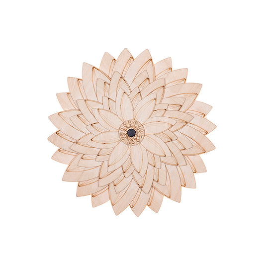 Cute Beige LED Wall Light Flower Pattern Wooden Sconce Lamp for Kid Bedroom Hallway Clearhalo 'Wall Lamps & Sconces' 'Wall Lights' Lighting' 193427