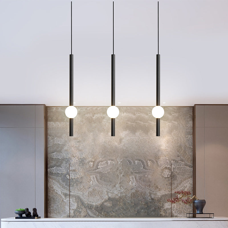 Sword-Shape LED Hanging Lamp Kit Simplicity Acrylic Black/White Suspended Lighting Fixture in Warm/White/3 Color Light Clearhalo 'Ceiling Lights' 'Modern Pendants' 'Modern' 'Pendant Lights' 'Pendants' Lighting' 1934484