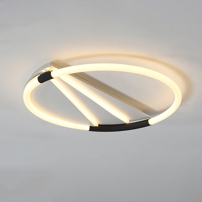 Simple LED Ceiling Flush Light White Rectangle/Round/Square Flushmount Lighting with Acrylic Shade in Warm/White Light Clearhalo 'Ceiling Lights' 'Close To Ceiling Lights' 'Close to ceiling' 'Flush mount' Lighting' 1934610