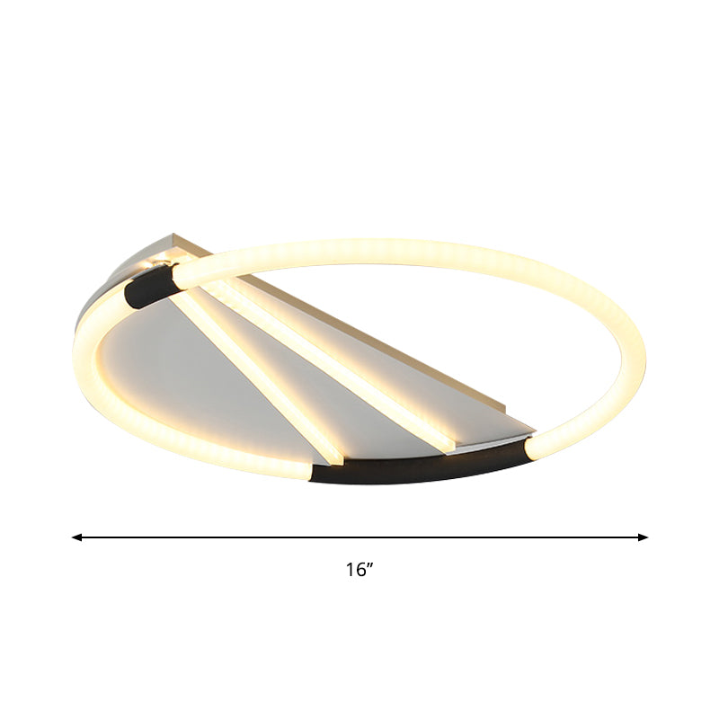 Simple LED Ceiling Flush Light White Rectangle/Round/Square Flushmount Lighting with Acrylic Shade in Warm/White Light Clearhalo 'Ceiling Lights' 'Close To Ceiling Lights' 'Close to ceiling' 'Flush mount' Lighting' 1934611