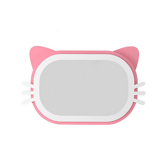 Cartoon Square Kitten Ceiling Mount Light Acrylic Pink Flush Ceiling Lamp for Girls Bedroom Clearhalo 'Ceiling Lights' 'Close To Ceiling Lights' 'Close to ceiling' 'Flush mount' Lighting' 193463