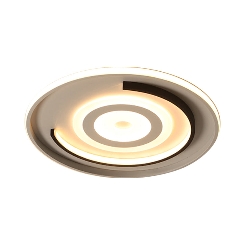 Round/Square/Rectangle LED Ceiling Lamp Simple Style Acrylic Black Ultrathin Flush Mount in Warm/White Light Clearhalo 'Ceiling Lights' 'Close To Ceiling Lights' 'Close to ceiling' 'Flush mount' Lighting' 1934682