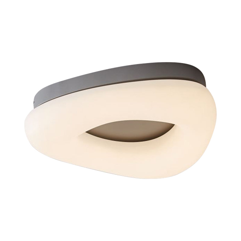 Corridor LED Ceiling Mount Light Minimal Grey/Coffee Flushmount with Round/Triangle Acrylic Shade Clearhalo 'Ceiling Lights' 'Close To Ceiling Lights' 'Close to ceiling' 'Flush mount' Lighting' 1934719