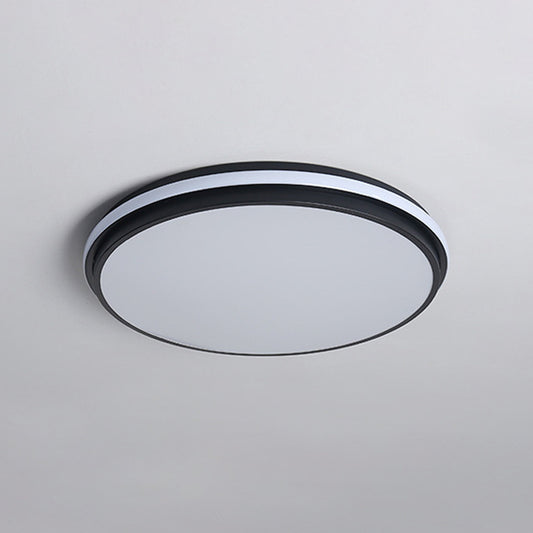 Square/Round/Rectangle Acrylic Ceiling Flush Nordic Black LED Flush Mount Recessed Lighting in White/3 Color Light Clearhalo 'Ceiling Lights' 'Close To Ceiling Lights' 'Close to ceiling' 'Flush mount' Lighting' 1934922