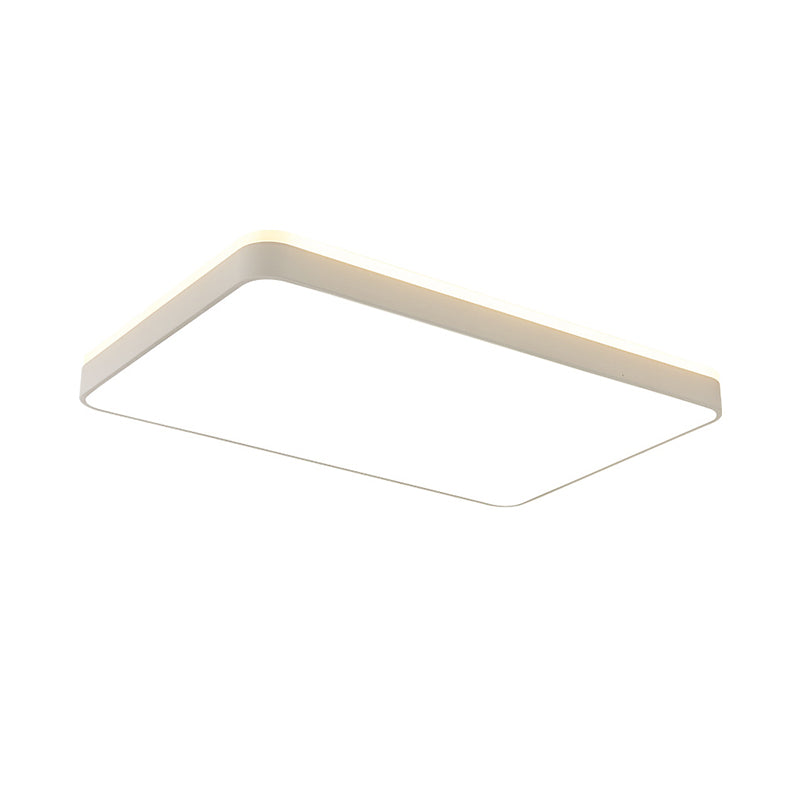 Acrylic Square/Rectangle Ceiling Lamp Simplicity LED Grey/White Flush Mounted Light in Warm/White Light for Bedroom Clearhalo 'Ceiling Lights' 'Close To Ceiling Lights' 'Close to ceiling' 'Flush mount' Lighting' 1934971