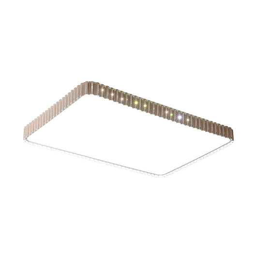 Square/Flower/Rectangle Flush Mount Light Modern Iron Gold LED Flushmount Ceiling Lamp in Warm/White Light with Circle Cutouts Clearhalo 'Ceiling Lights' 'Close To Ceiling Lights' 'Close to ceiling' 'Flush mount' Lighting' 1935012