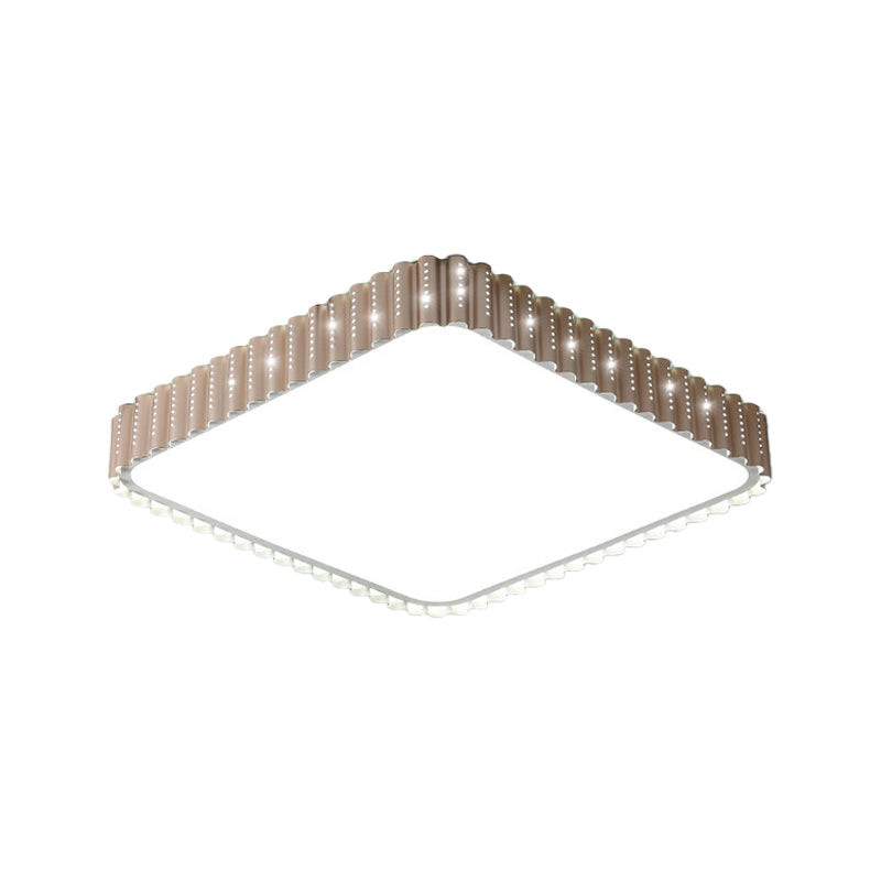 Square/Flower/Rectangle Flush Mount Light Modern Iron Gold LED Flushmount Ceiling Lamp in Warm/White Light with Circle Cutouts Clearhalo 'Ceiling Lights' 'Close To Ceiling Lights' 'Close to ceiling' 'Flush mount' Lighting' 1935022